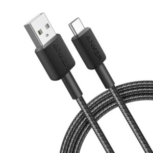 Anker Braided USB-a to USB-c Cable (6 ft) Black