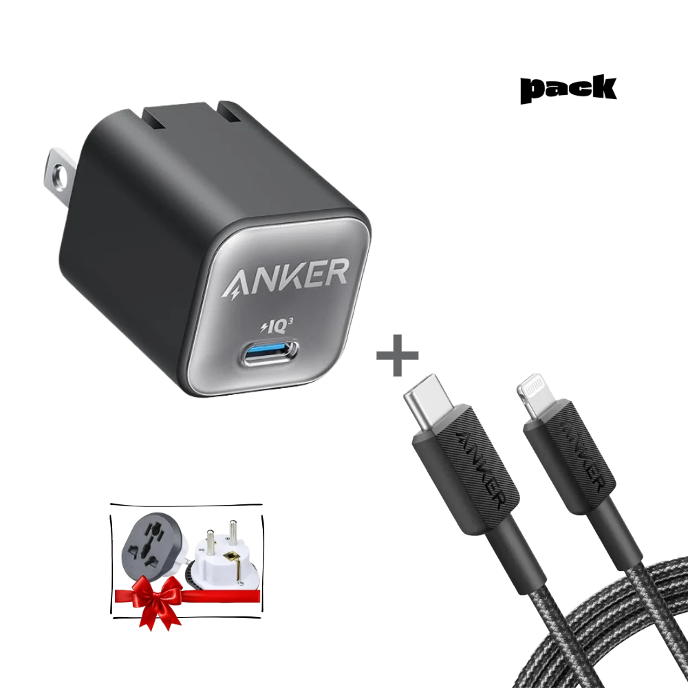 pack anker lightning+ anker 30w